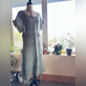 7 Agosto linen dress Assymetrical